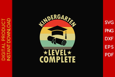 Kindergarten Level Complete Graduation SVG PNG PDF Cut File SVG Creativedesigntee 