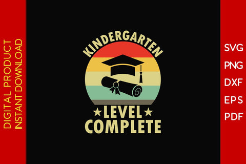 Kindergarten Level Complete Graduation SVG PNG PDF Cut File SVG Creativedesigntee 