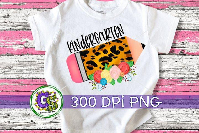 Kindergarten Pencil PNG for Sublimation-Back To School PNG Sublimation Greedy Stitches 