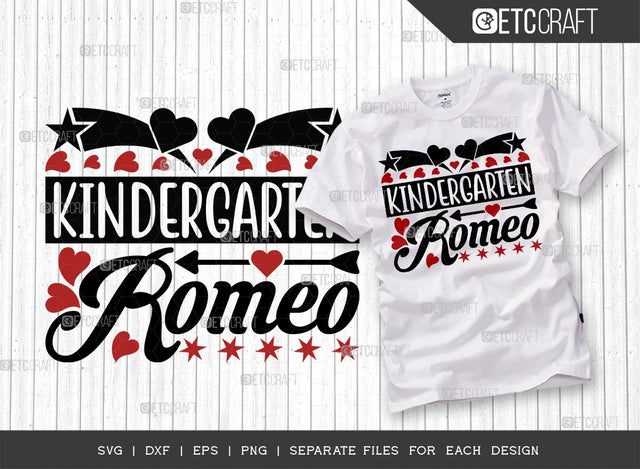 Kindergarten Romeo SVG Cut File | Heart Svg | Romance Svg | Couple Lover Svg | Valentines Day Svg | 14 February Svg | Valentine's Day Quote Design SVG ETC Craft 