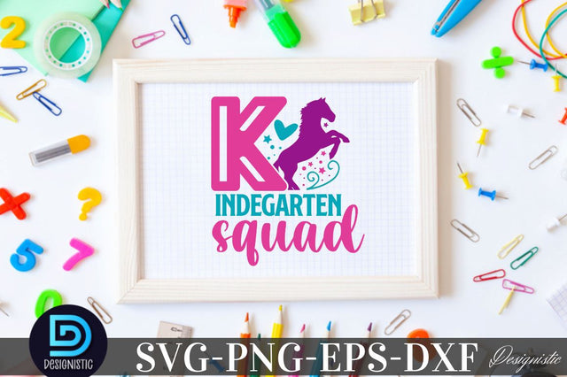 Kindergarten Squad, Back to School SVG SVG DESIGNISTIC 