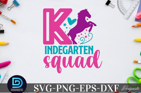 Kindergarten Squad, Back to School SVG SVG DESIGNISTIC 