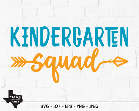 Kindergarten Squad | School SVG SVG Texas Southern Cuts 