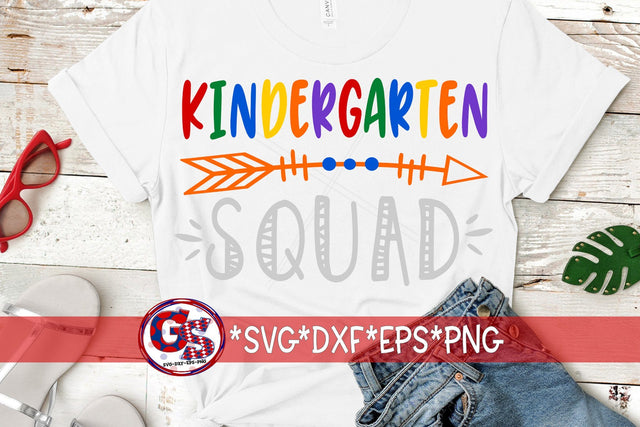 Kindergarten Squad SVG DXF EPS PNG SVG Greedy Stitches 