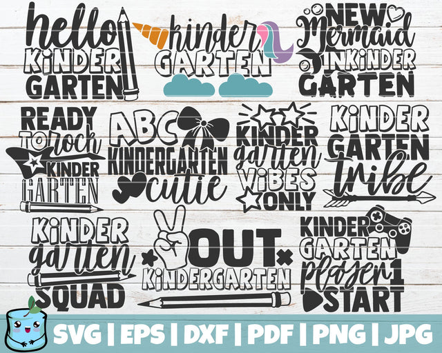 Kindergarten SVG Bundle SVG MintyMarshmallows 
