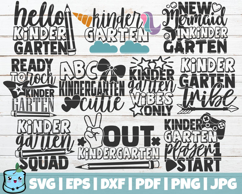 Kindergarten SVG Bundle SVG MintyMarshmallows 