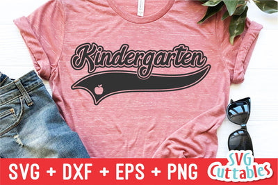 Kindergarten svg - Kindergarten Cut File - Teacher - Swoosh - svg - dxf - eps - png - Cut File - Silhouette - Cricut - Digital Download SVG Svg Cuttables 