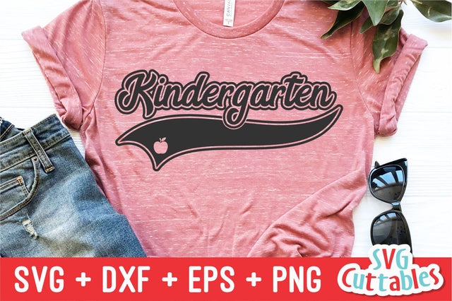 Kindergarten svg - Kindergarten Cut File - Teacher - Swoosh - svg - dxf - eps - png - Cut File - Silhouette - Cricut - Digital Download SVG Svg Cuttables 