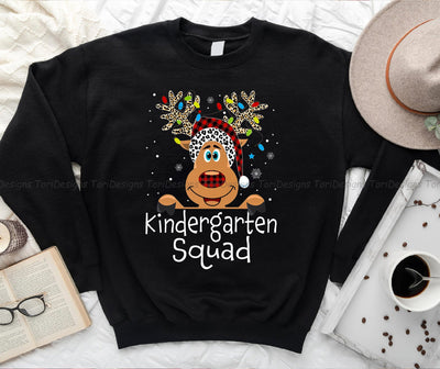 Kindergarten Teacher Squad Reindeer PNG Sublimation Design Sublimation ToriDesigns 