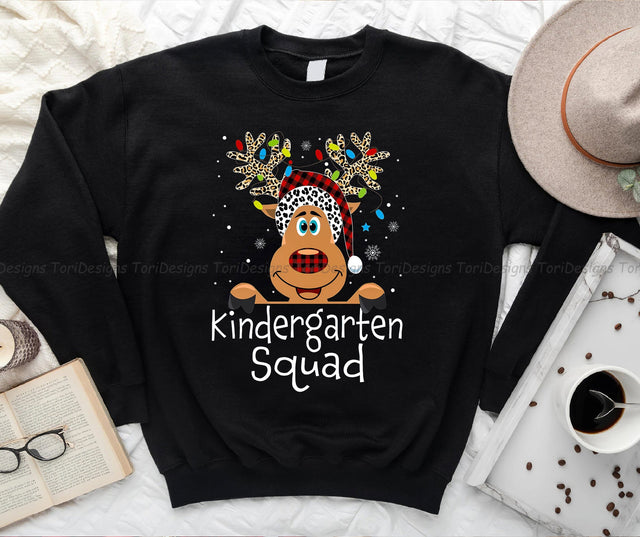 Kindergarten Teacher Squad Reindeer PNG Sublimation Design Sublimation ToriDesigns 