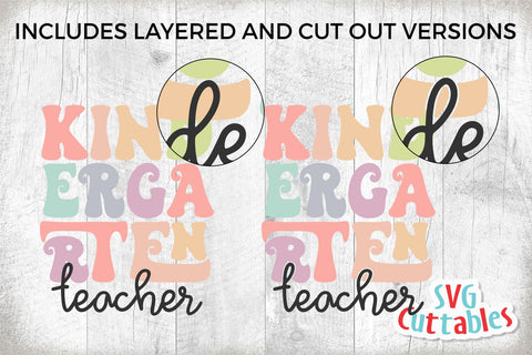 Kindergarten Teacher svg - Kindergarten Cut File - Teacher svg - dxf - eps - png - Cut File - Silhouette - Cricut - Digital Download SVG Svg Cuttables 