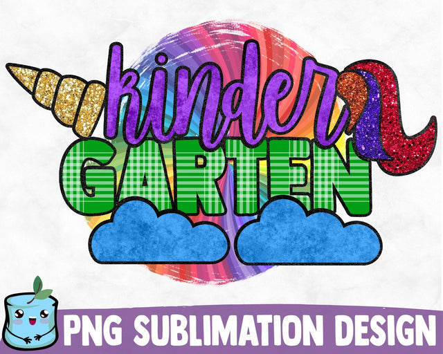 Kindergarten Unicorn Sublimation Design Sublimation MintyMarshmallows 