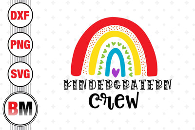 Kindergartern Crew Rainbow SVG, PNG, DXF Files SVG BMDesign 