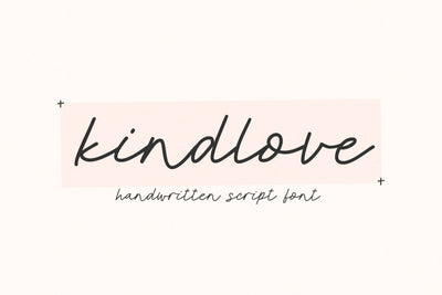 Kindlove - Handwritten Script Font Font KA Designs 