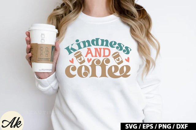 Kindness and coffee Retro SVG SVG akazaddesign 