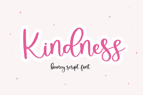 Kindness - Bouncy Handwritten Script Font KA Designs 