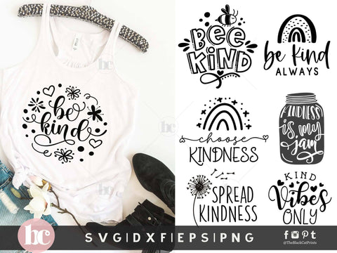 Kindness Bundle | Kindness Quotes Cut files SVG TheBlackCatPrints 