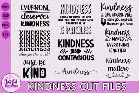 Kindness Cut Files SVG Safi Design 