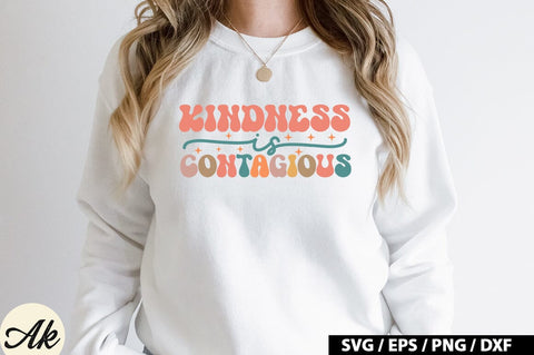 Kindness is contagious Retro SVG SVG akazaddesign 