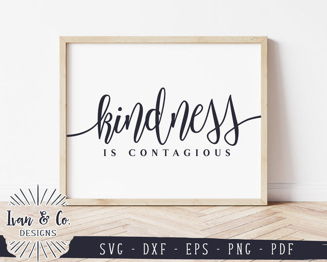 Kindness is Contagious SVG Files | Farmhouse Sign Svg | School Svg | Commercial Use | Digital Cut Files (1166249693) SVG Ivan & Co. Designs 
