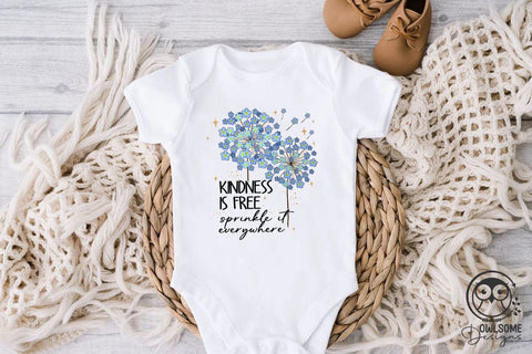 Kindness Is Free Dandelion Png Sublimation Sublimation Owlsome.Designs 