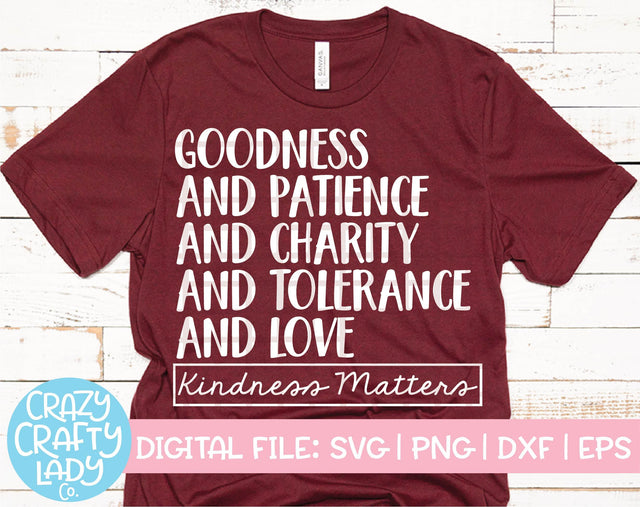 Kindness Matters SVG Crazy Crafty Lady Co. 