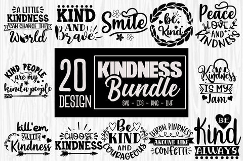 Kindness Quotes SVG Bundle, 20 Designs, Kindness PNG, Kindness Cut Files For Cricut, Silhouette, Kind SVG Cut Files SVG Svgcraft 