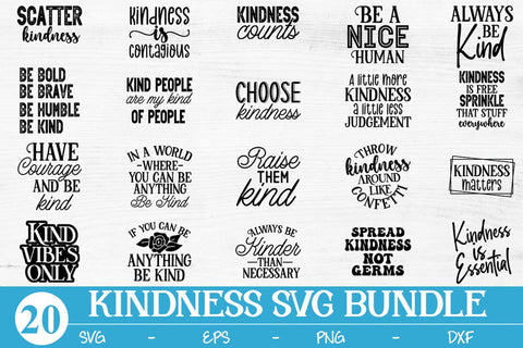 Kindness Quotes Svg Bundle, Inspirational Svg, SVG Svgcraft 