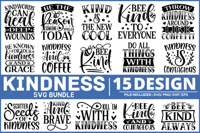 Kindness Quotes SVG Bundle SVG Regulrcrative 