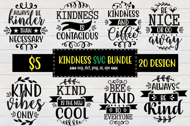 Kindness quotes SVG Bundle SVG shah alam 