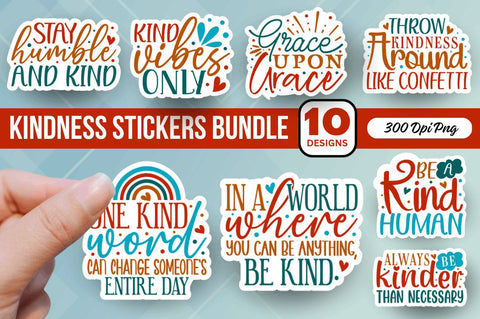 Kindness Stickers Bundle SVG Regulrcrative 