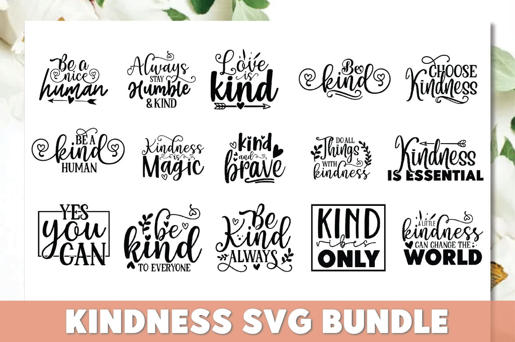 Kindness SVG Bundle - So Fontsy