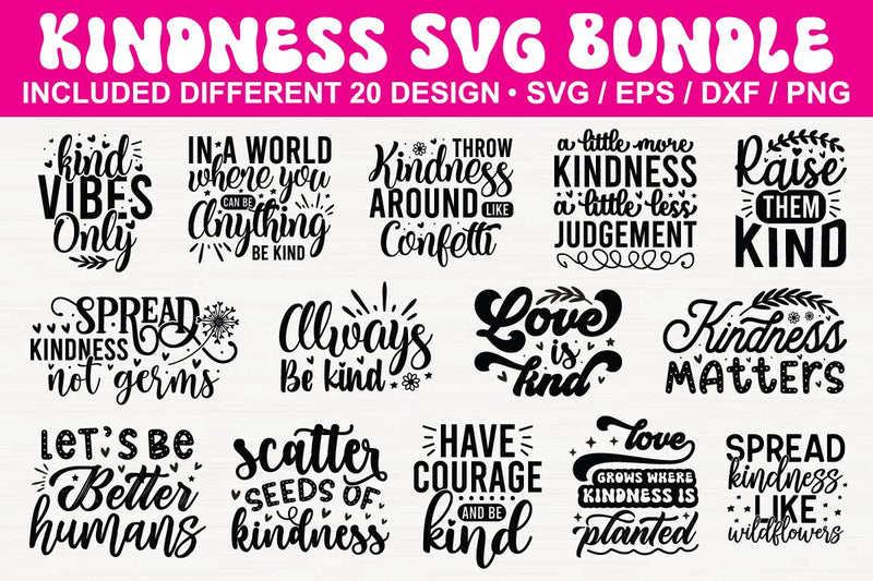 Kindness Svg Bundle SVG md faruk hossain 