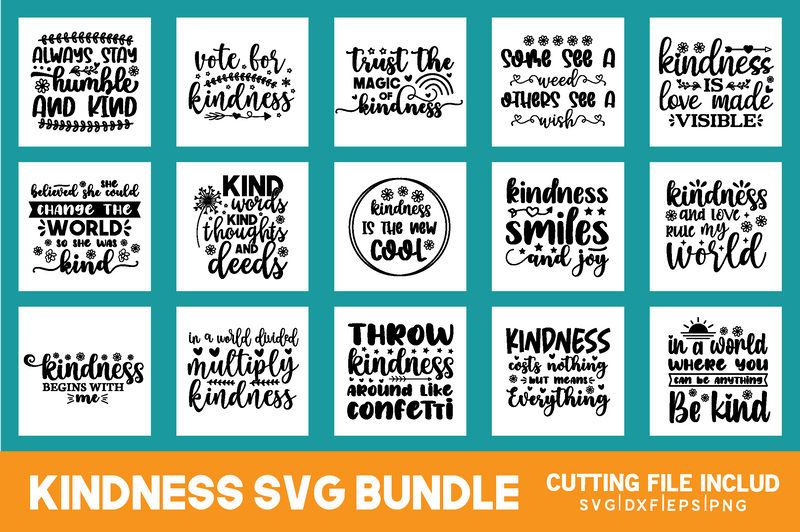 Kindness Svg Bundle SVG md faruk hossain 