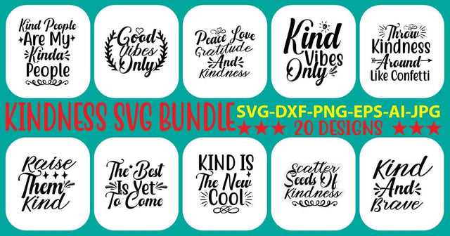Kindness SVG Bundle SVG Syaman 