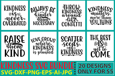 Kindness Svg Bundle SVG Syaman 