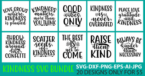 Kindness Svg Bundle SVG Syaman 
