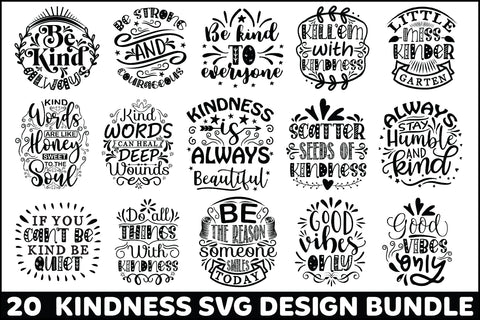Kindness Svg Design Bundle SVG Creativeart88 