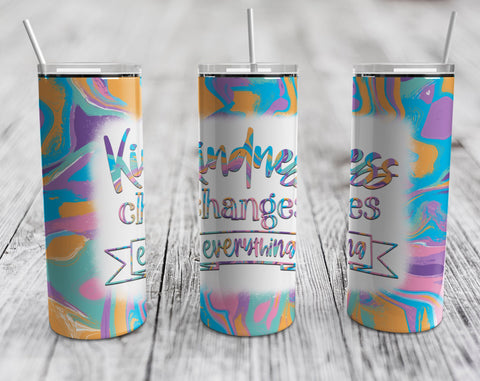 Kindness Tumbler Sublimation Designs Bundle, 20 Oz Skinny Tumbler Kindness Designs, Kindness Quote Tumbler Wraps, 10 Designs Sublimation HappyDesignStudio 