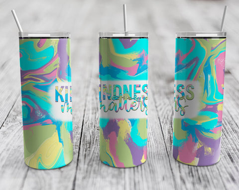 Kindness Tumbler Sublimation Designs Bundle, 20 Oz Skinny Tumbler Kindness Designs, Kindness Quote Tumbler Wraps, 10 Designs Sublimation HappyDesignStudio 