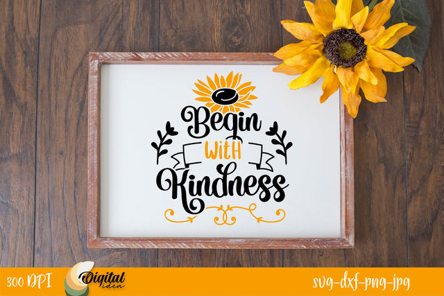 Kindness&Love | Honey&Hive | Bee Cute&Funny Quotes | Bee Photo Frames SVG Evgenyia Guschina 