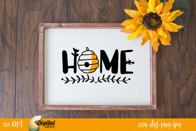 Kindness&Love | Honey&Hive | Bee Cute&Funny Quotes | Bee Photo Frames SVG Evgenyia Guschina 