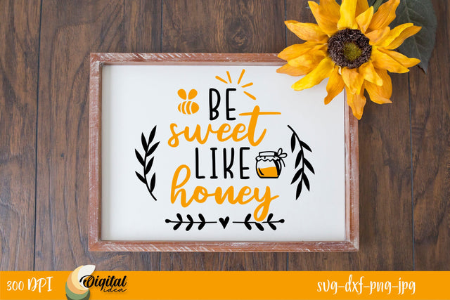 Kindness&Love | Honey&Hive | Bee Cute&Funny Quotes | Bee Photo Frames SVG Evgenyia Guschina 