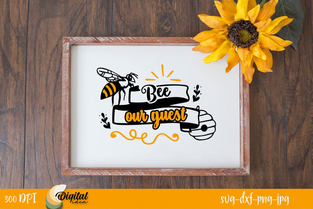 Kindness&Love | Honey&Hive | Bee Cute&Funny Quotes | Bee Photo Frames SVG Evgenyia Guschina 