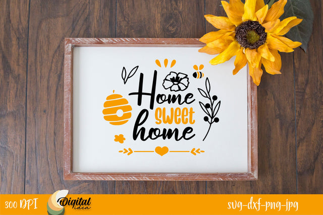Kindness&Love | Honey&Hive | Bee Cute&Funny Quotes | Bee Photo Frames SVG Evgenyia Guschina 