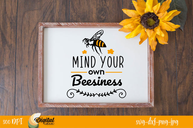 Kindness&Love | Honey&Hive | Bee Cute&Funny Quotes | Bee Photo Frames SVG Evgenyia Guschina 