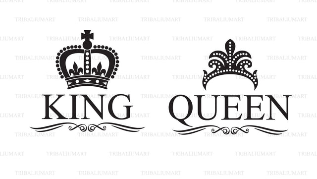 King and Queen design SVG TribaliumArtSF 