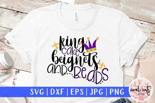 King Cake And Beads - Mardi Gras SVG EPS DXF PNG SVG CoralCutsSVG 
