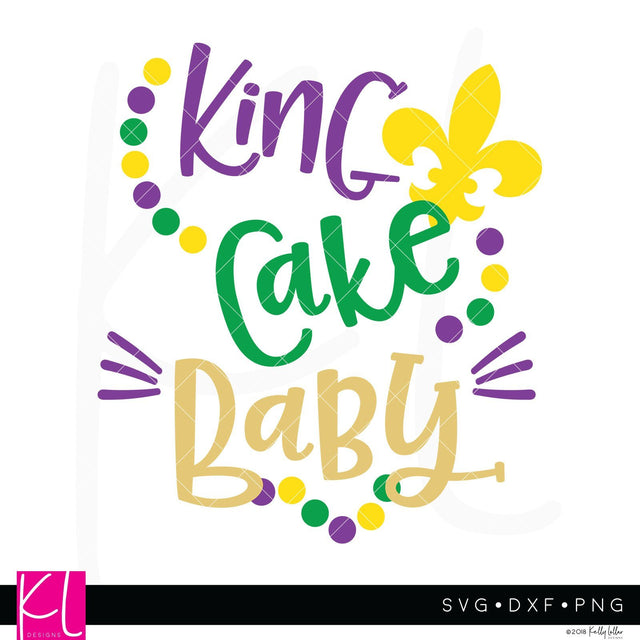 King Cake Baby SVG Kelly Lollar Designs 