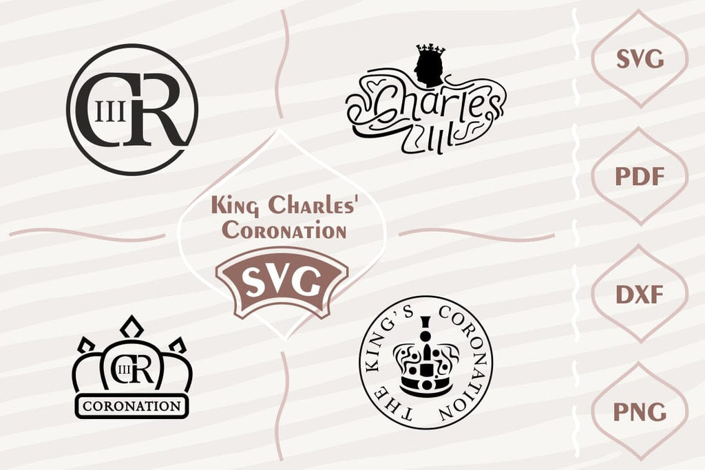 King Charles' Coronation SVG bundle So Fontsy